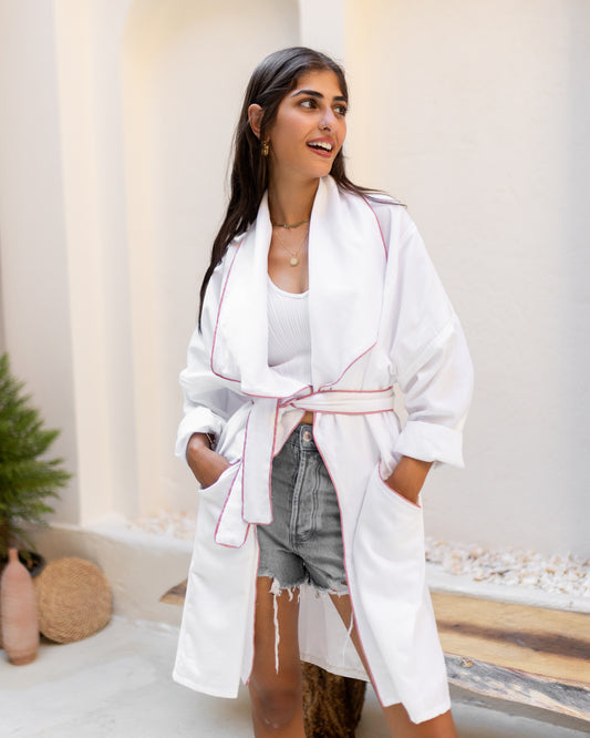 white cotton cardigan
