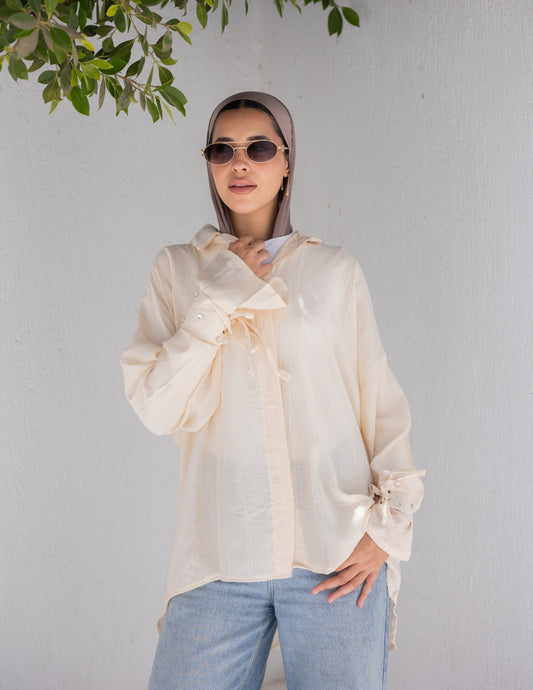 Crystal cuffs shirt