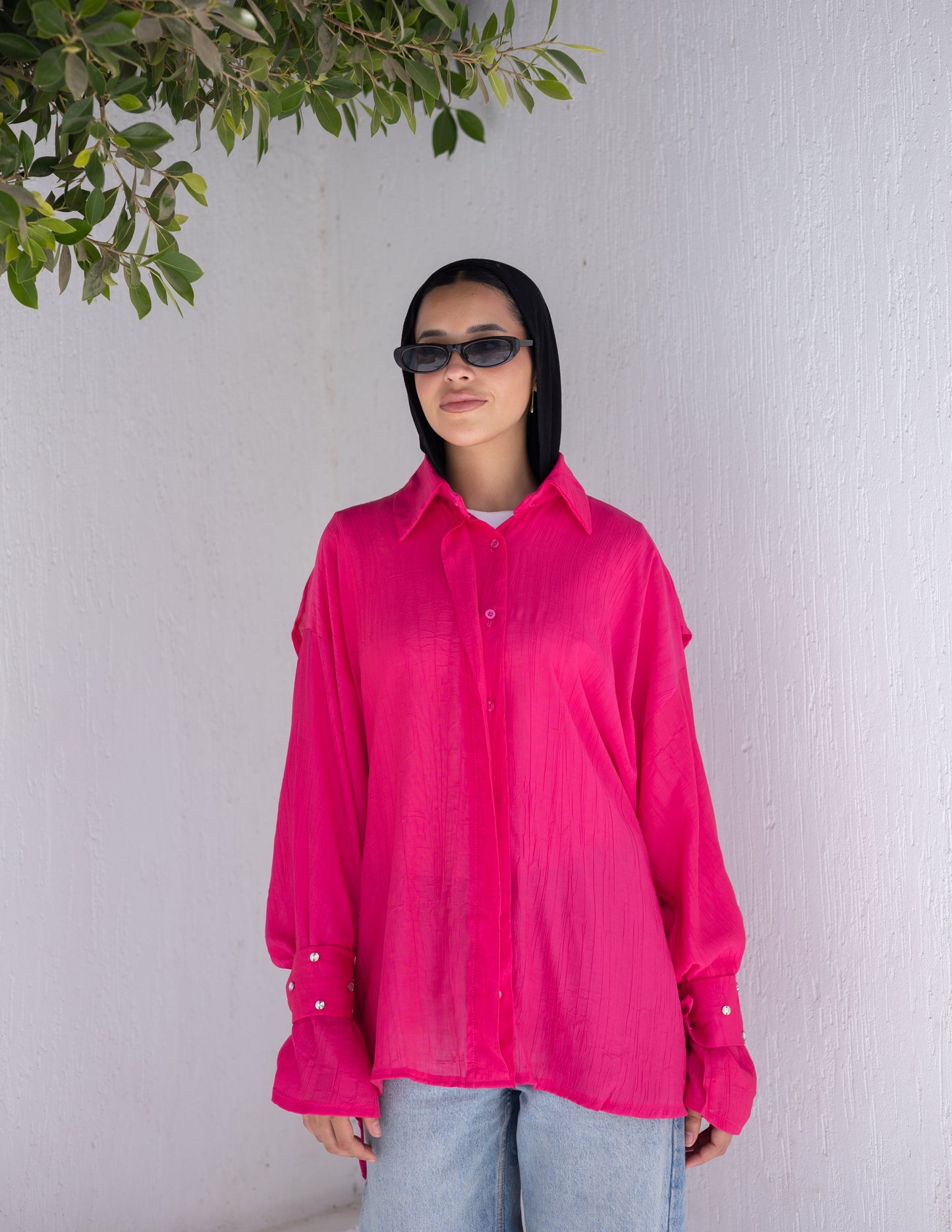 Crystal cuffs shirt