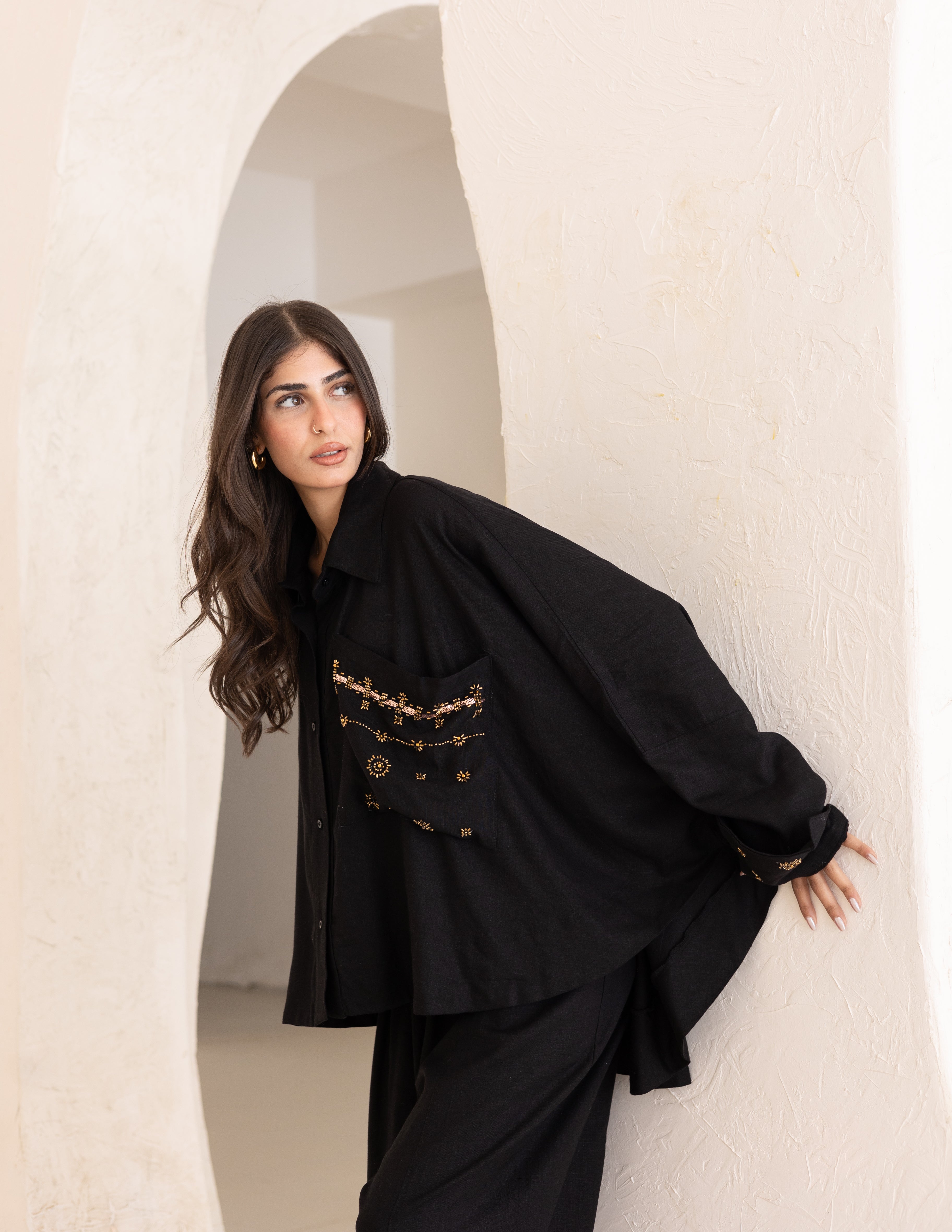 Black indian top