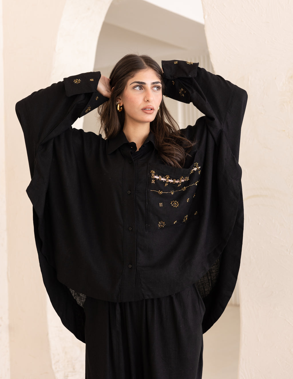Black indian top