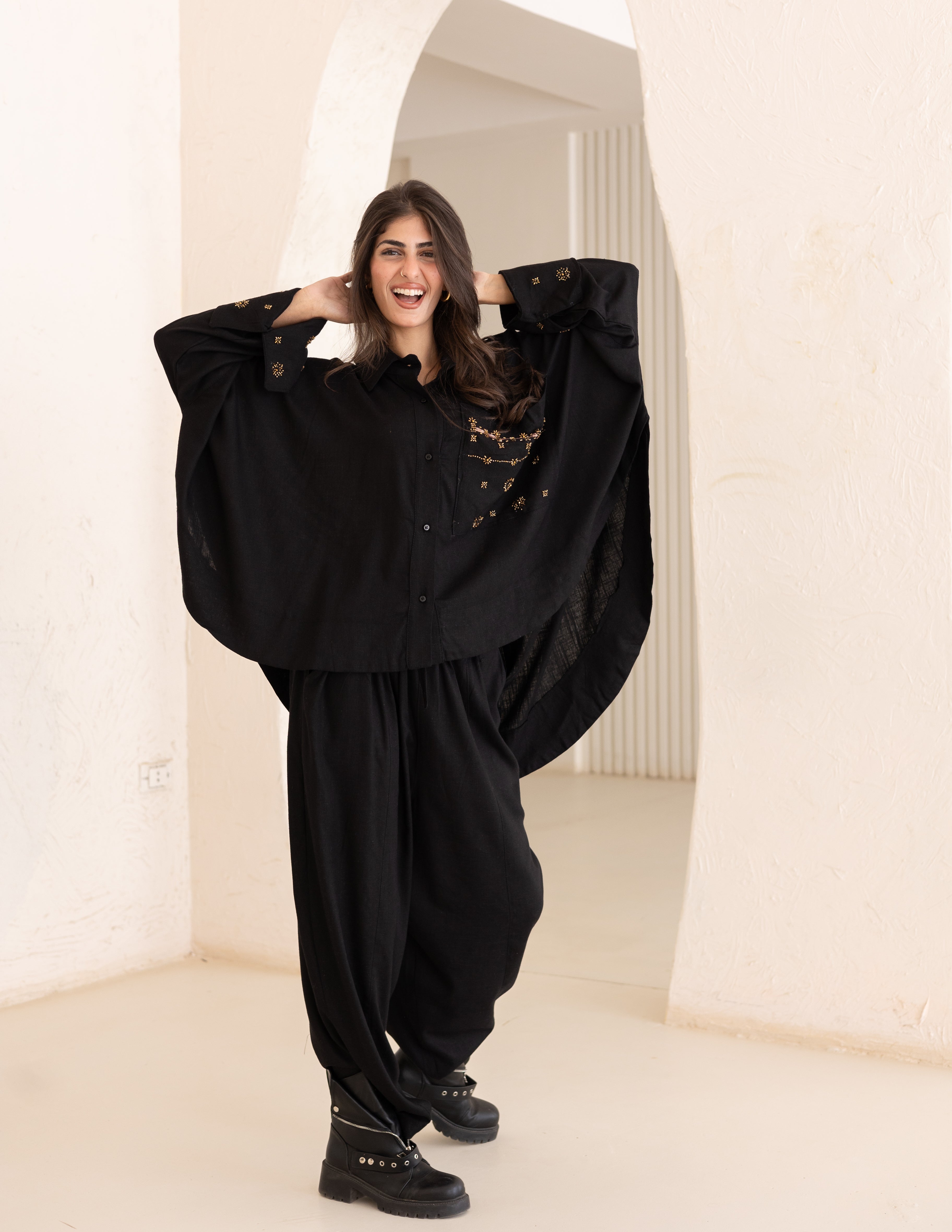 Black indian top