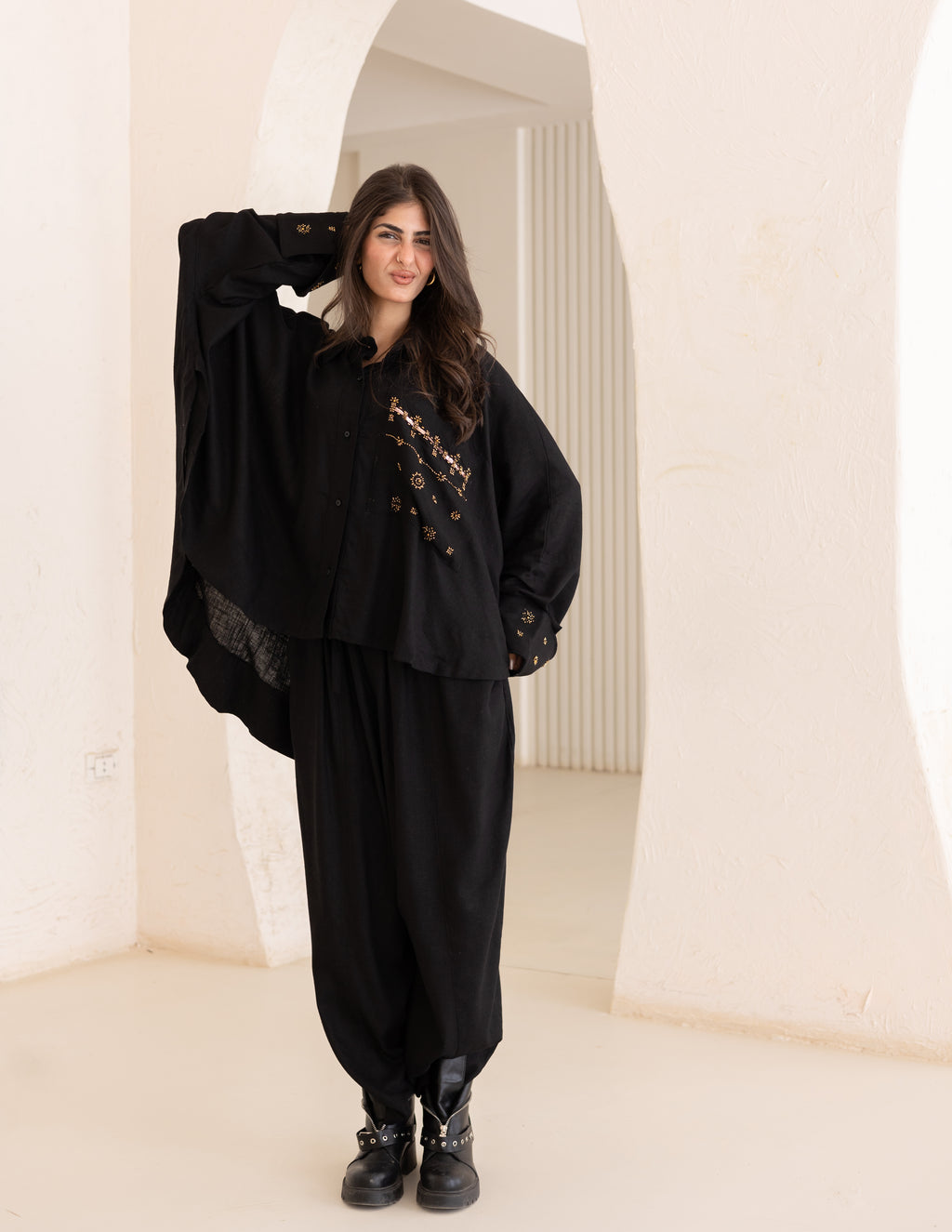 Black indian top