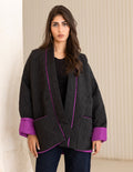 Purple face off jacket