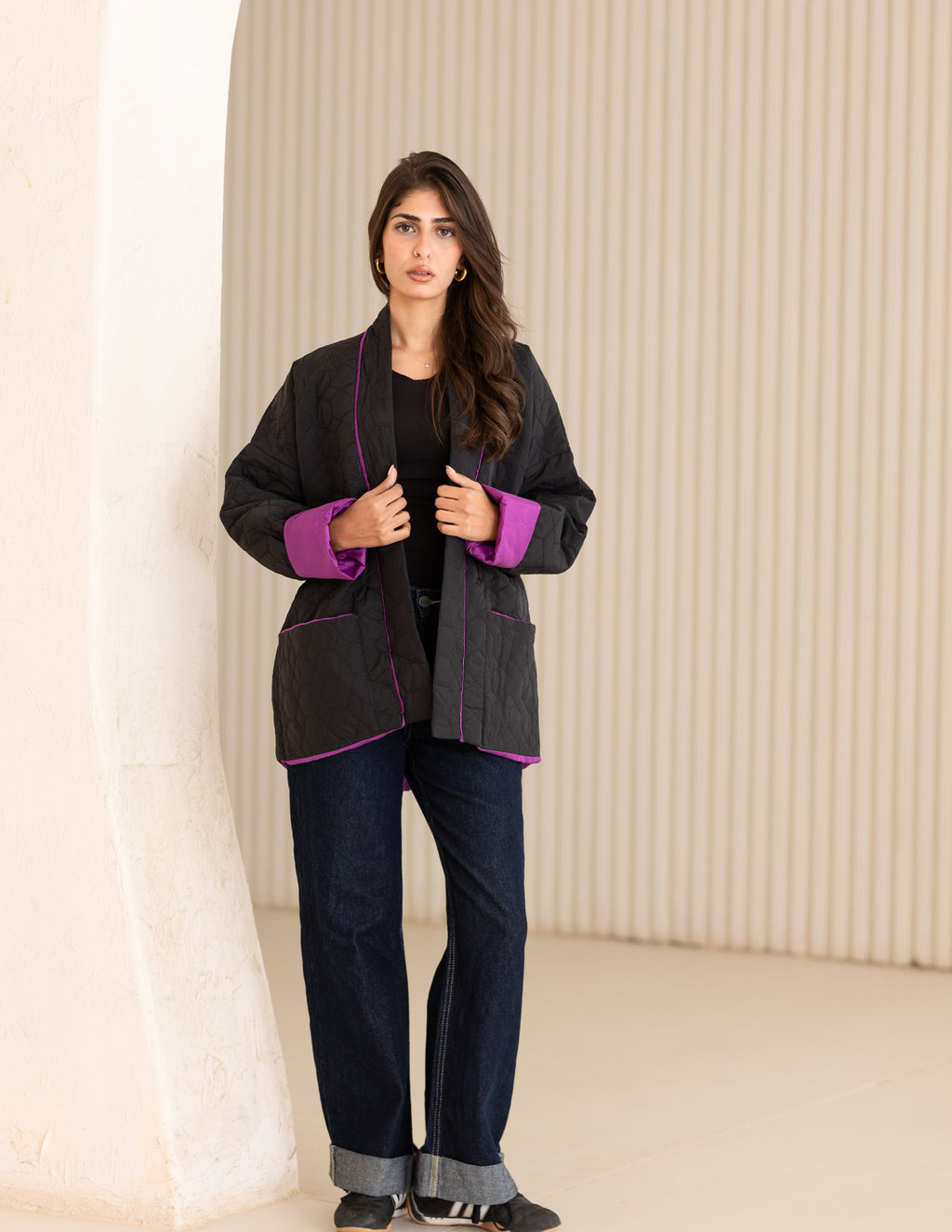 Purple face off jacket