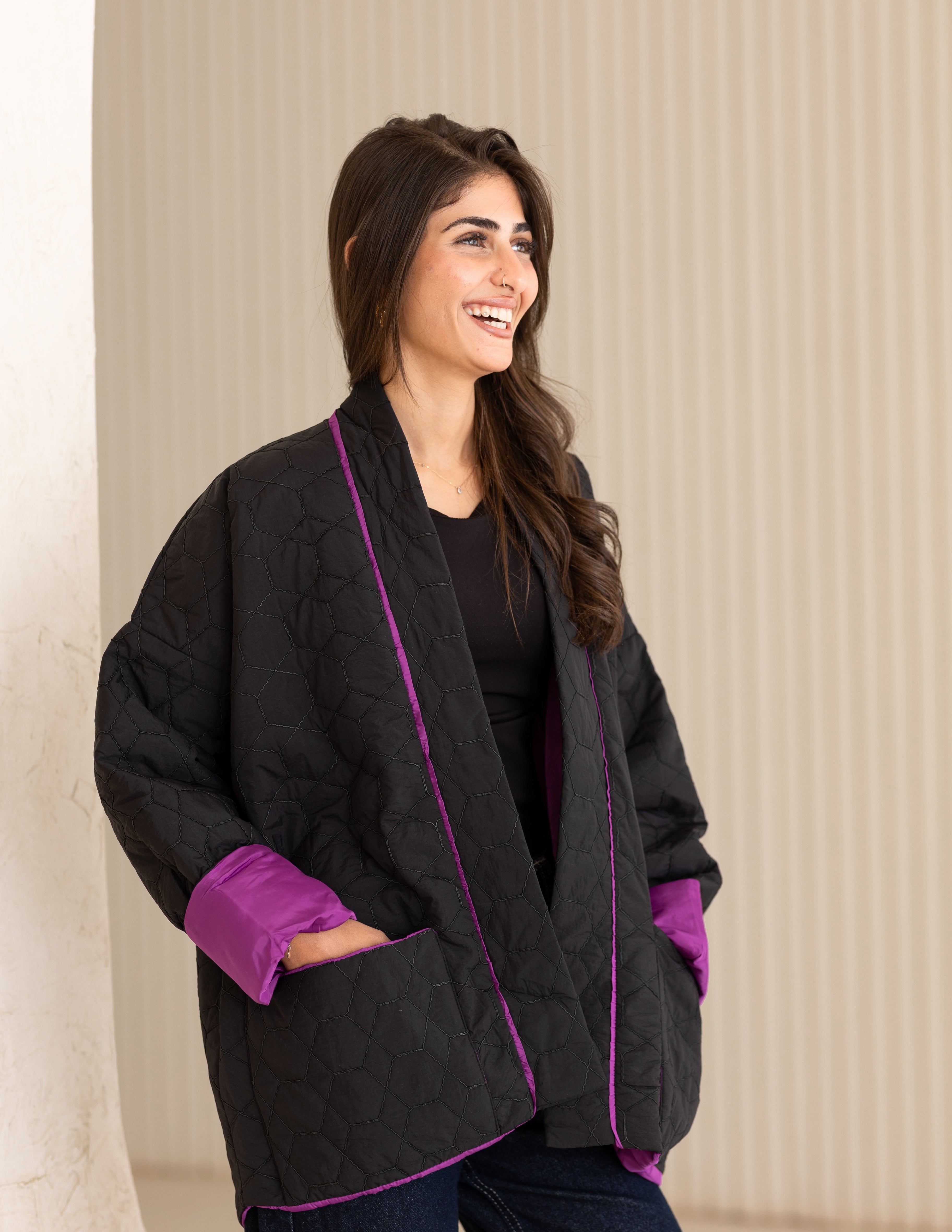 Purple face off jacket
