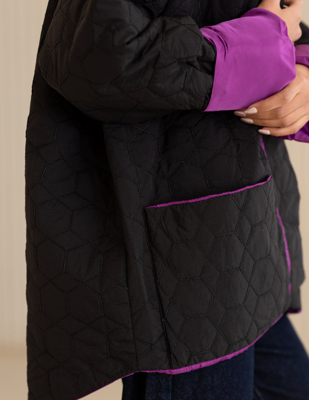 Purple face off jacket