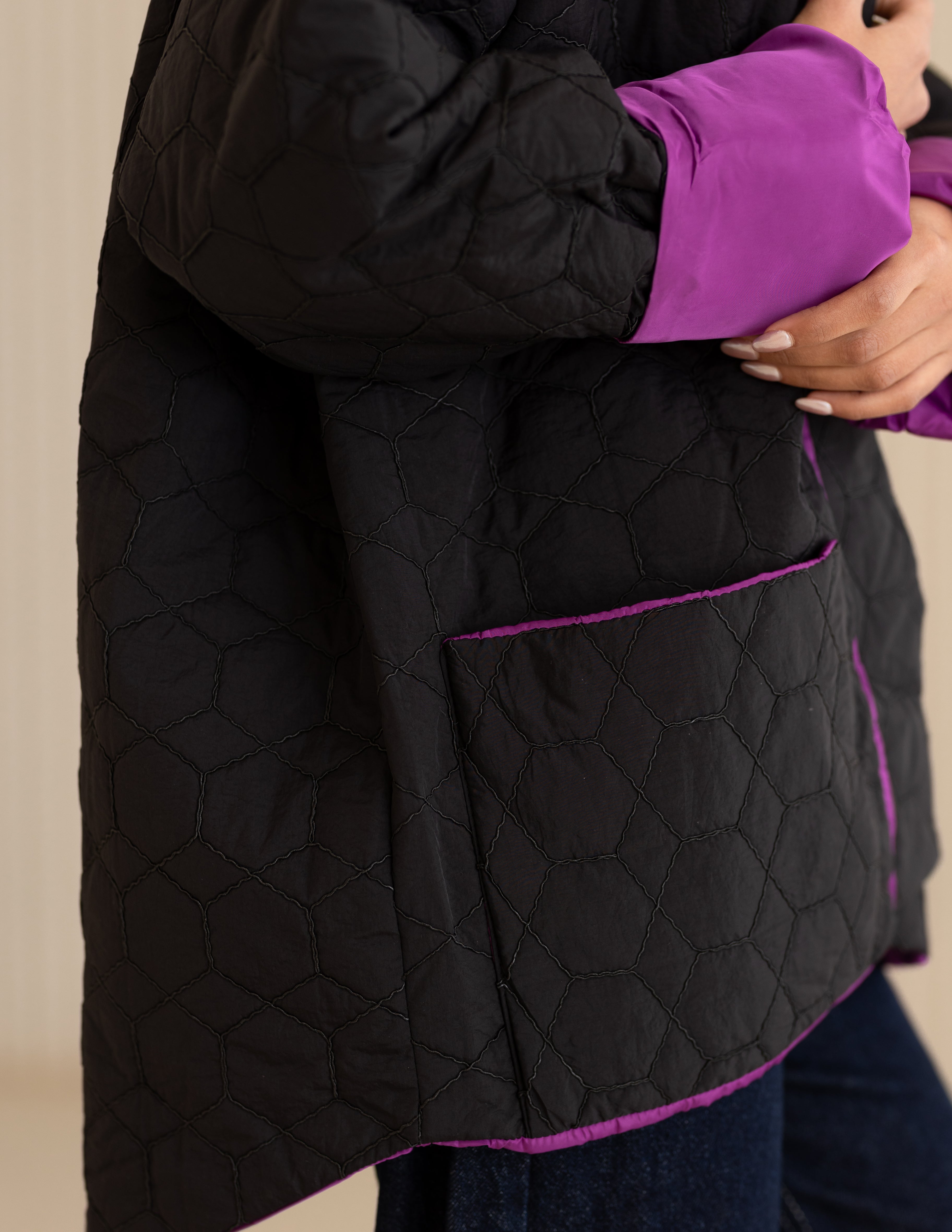 Purple face off jacket