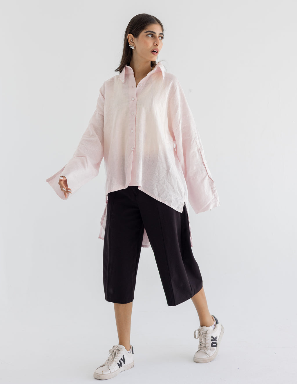 Big cuff linen shirt