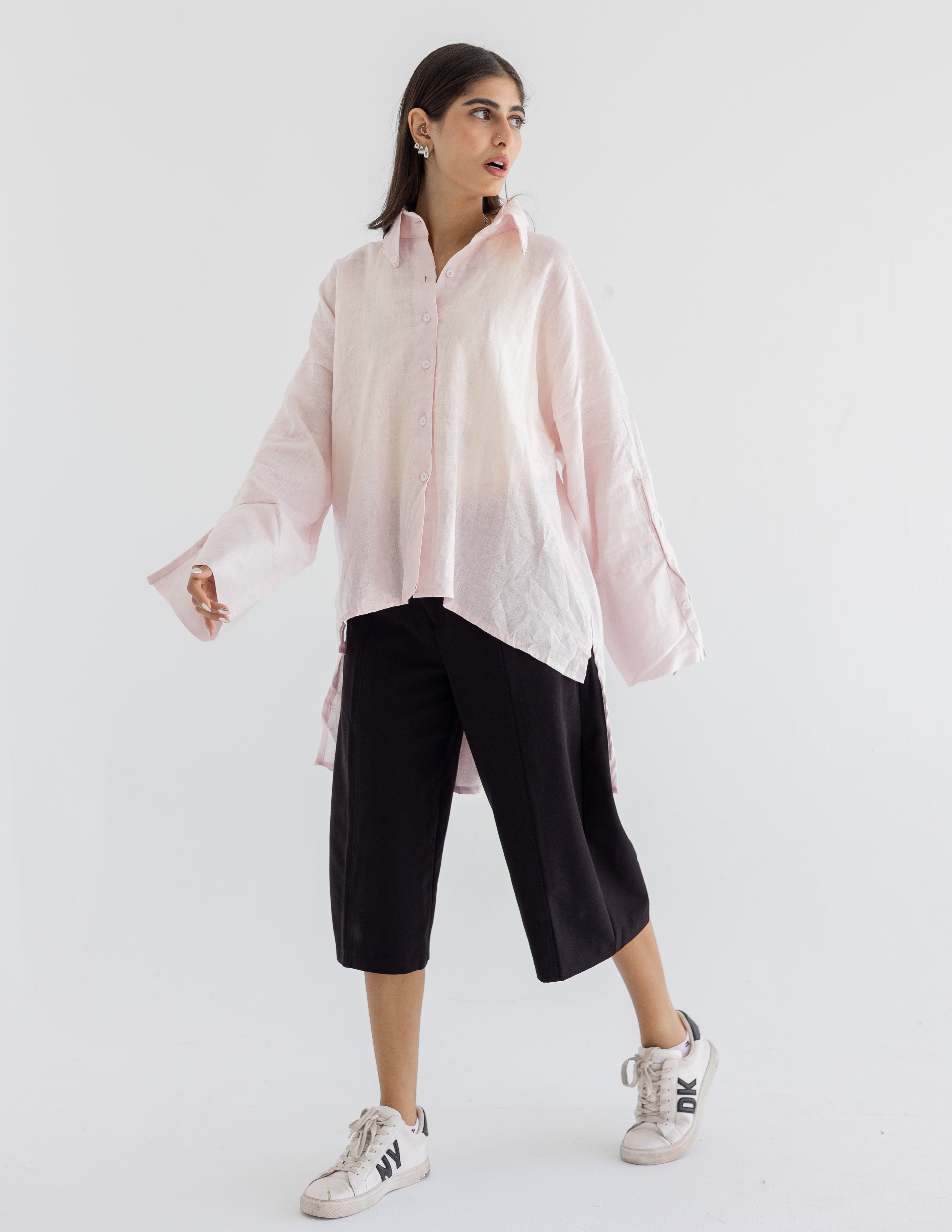Big cuff linen shirt
