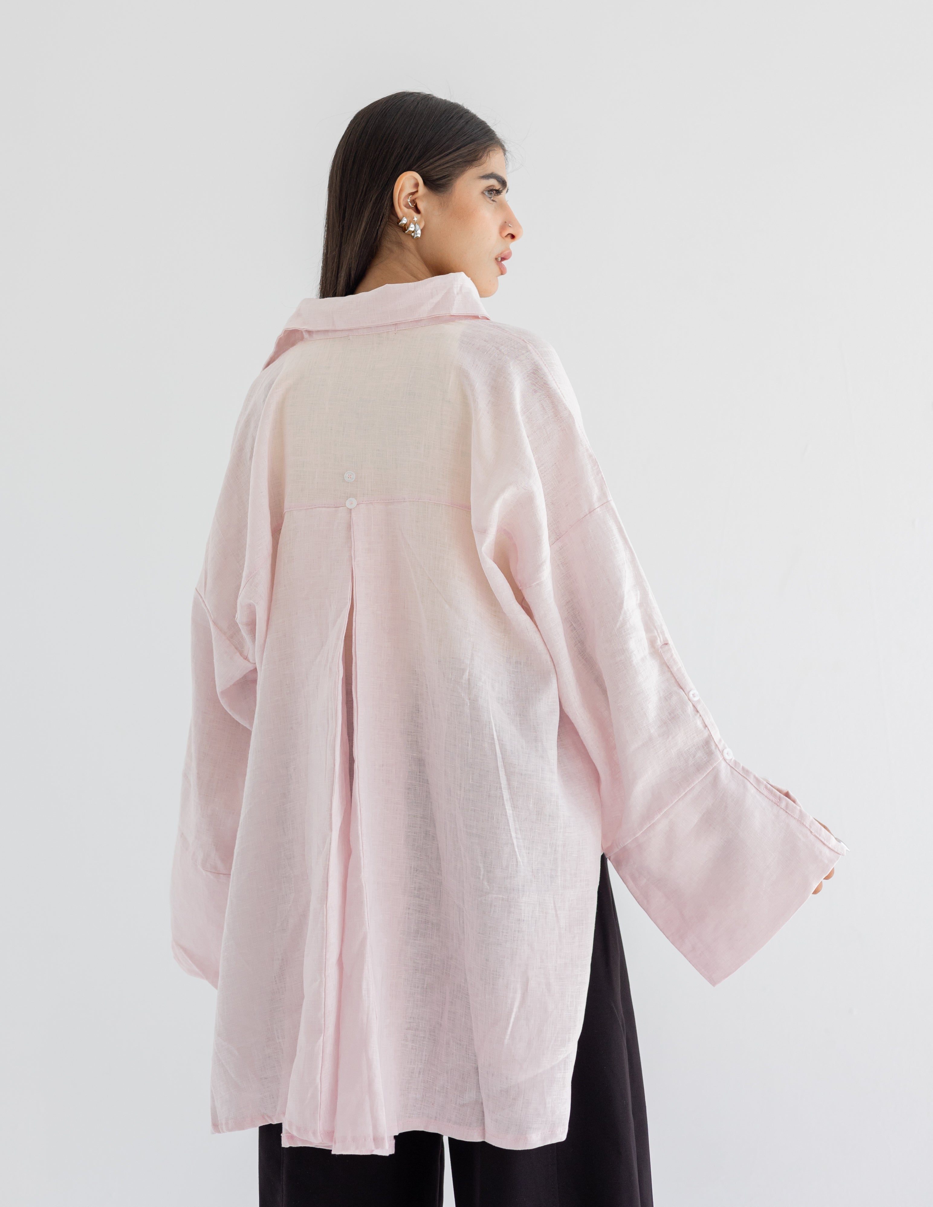 Big cuff linen shirt