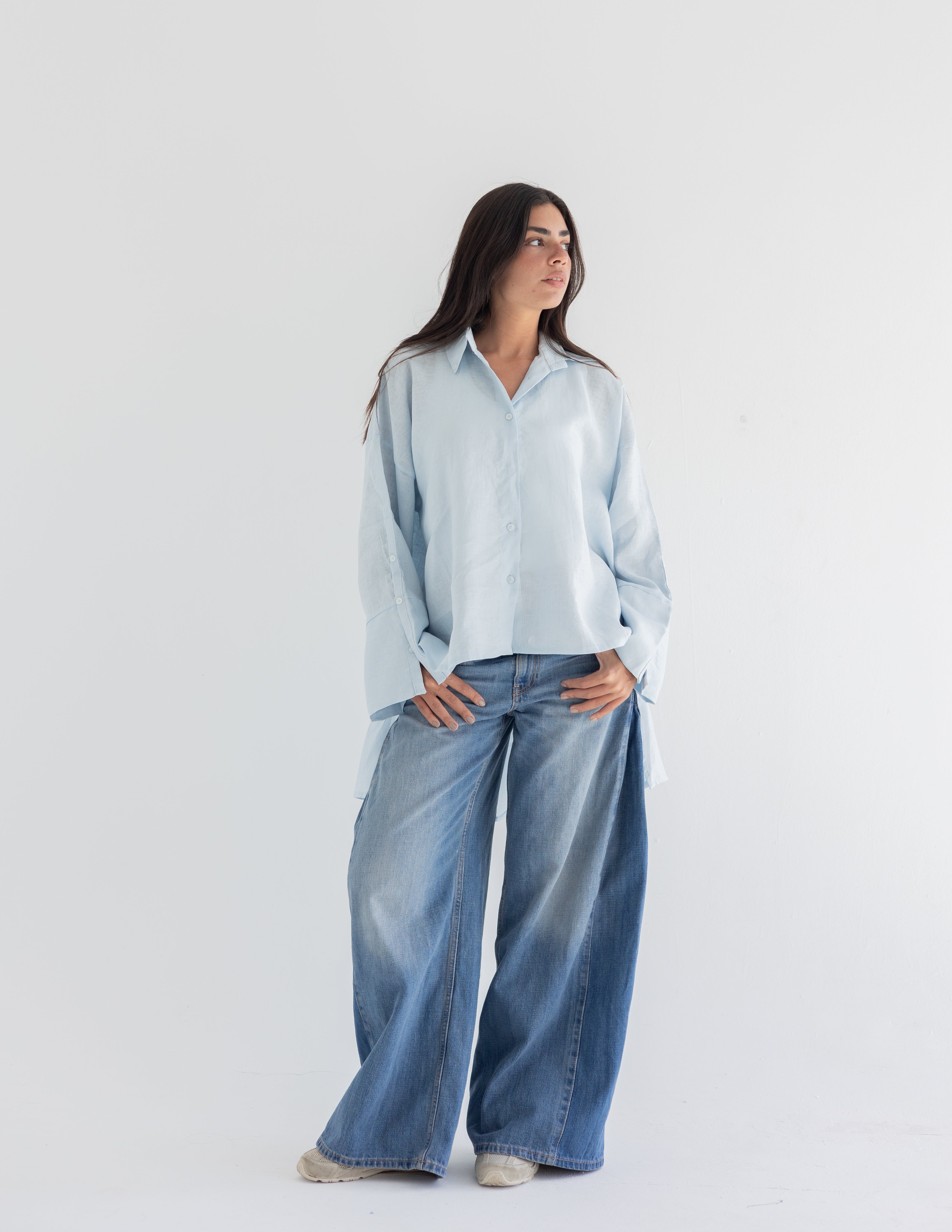 Big cuff linen shirt