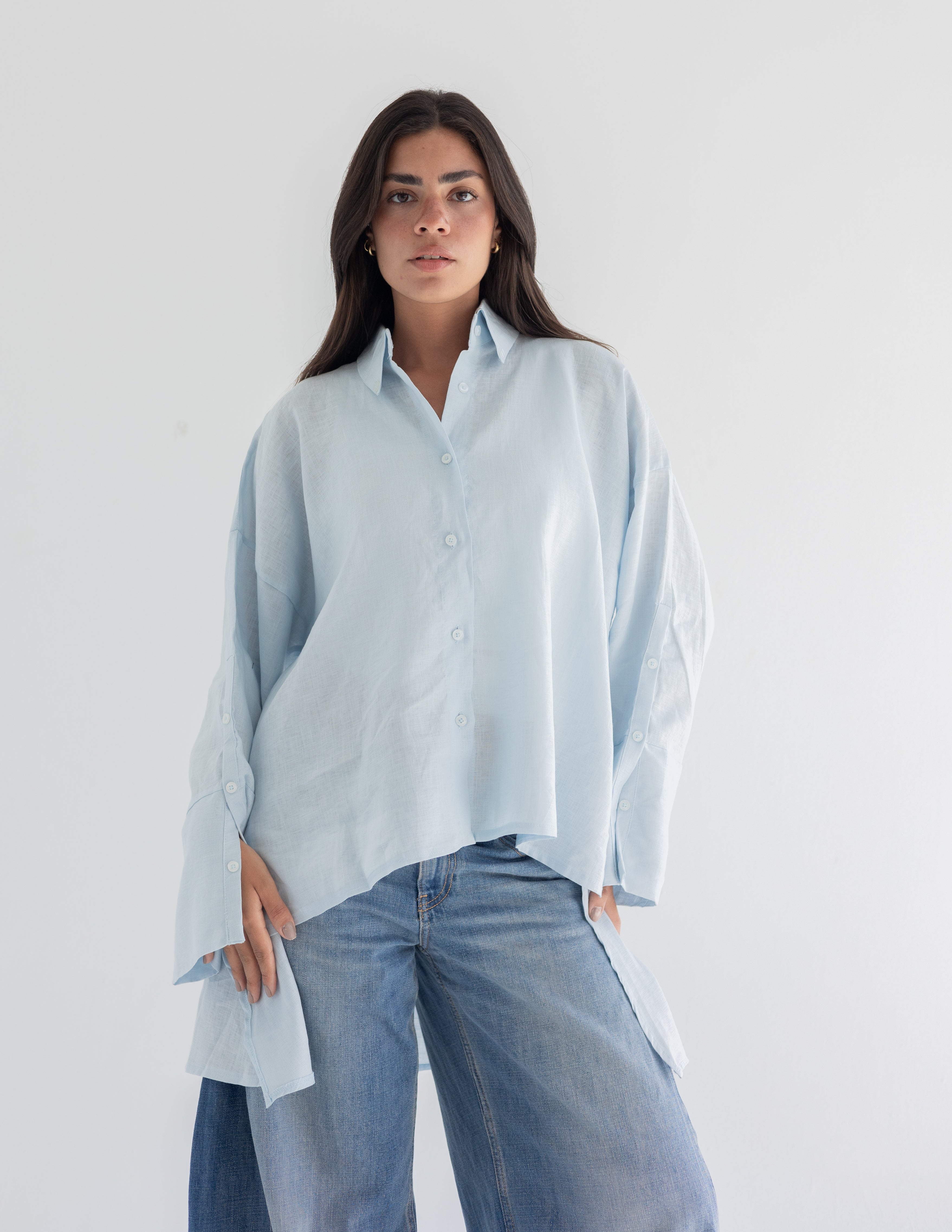 Big cuff linen shirt