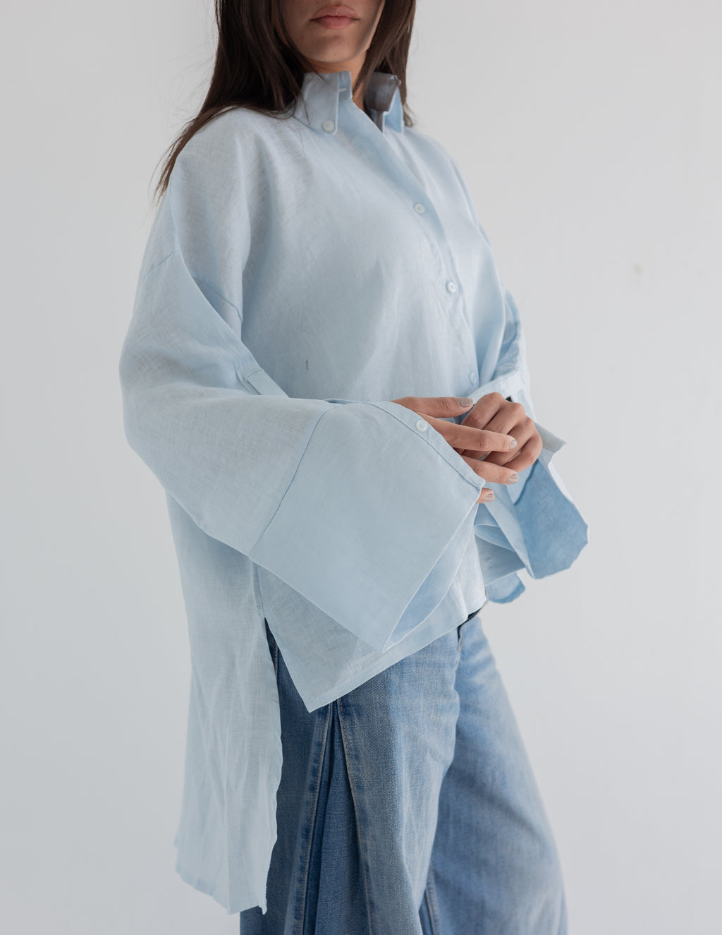 Big cuff linen shirt