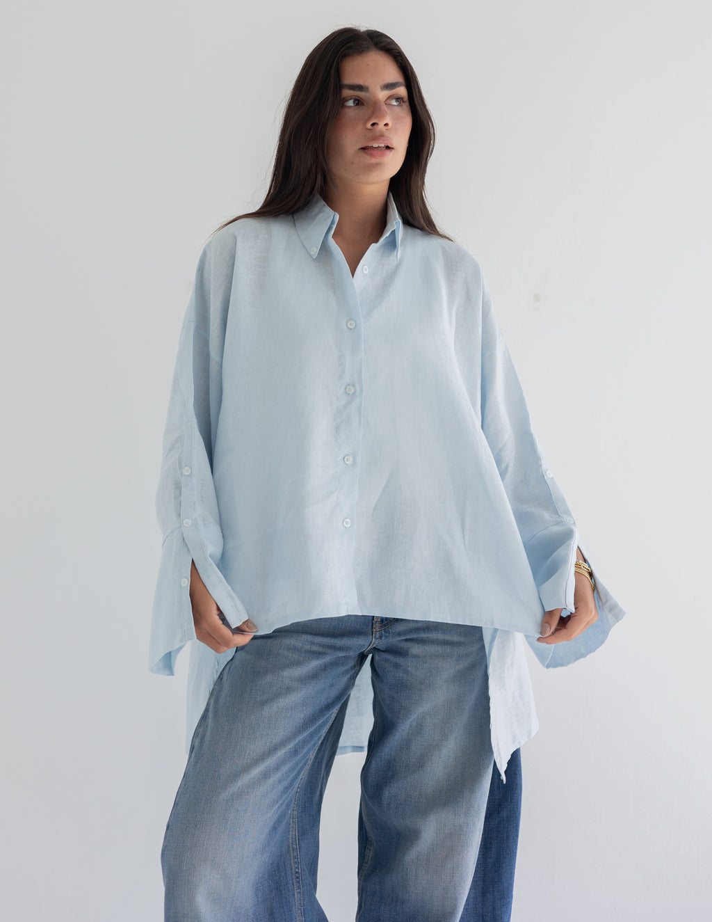Big cuff linen shirt