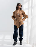 Shawl camel jacket