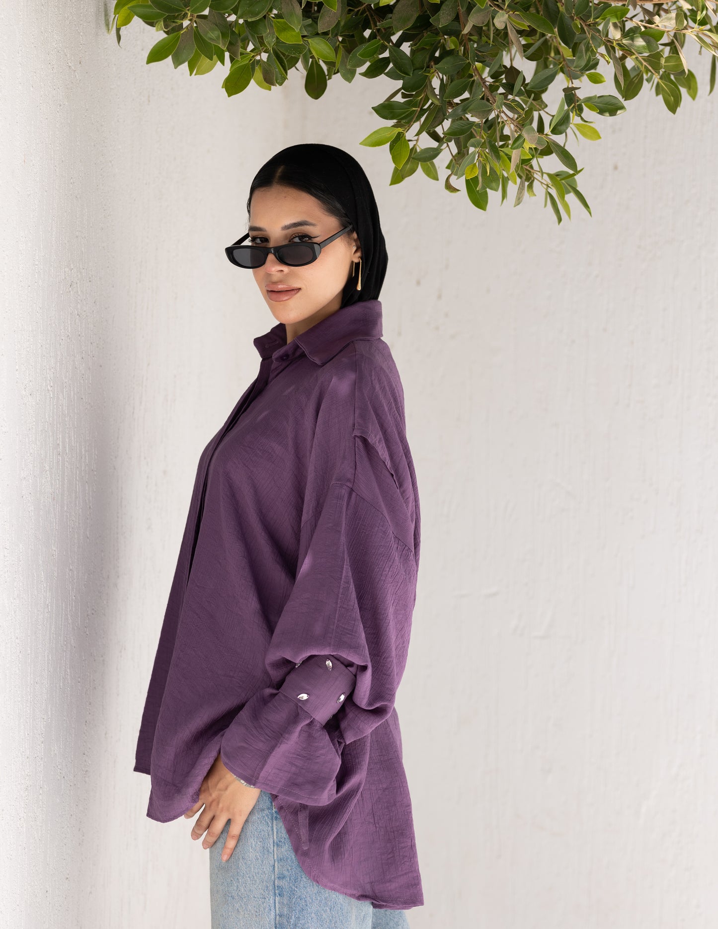 Crystal cuffs shirt
