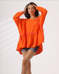Ruffles linen blouse