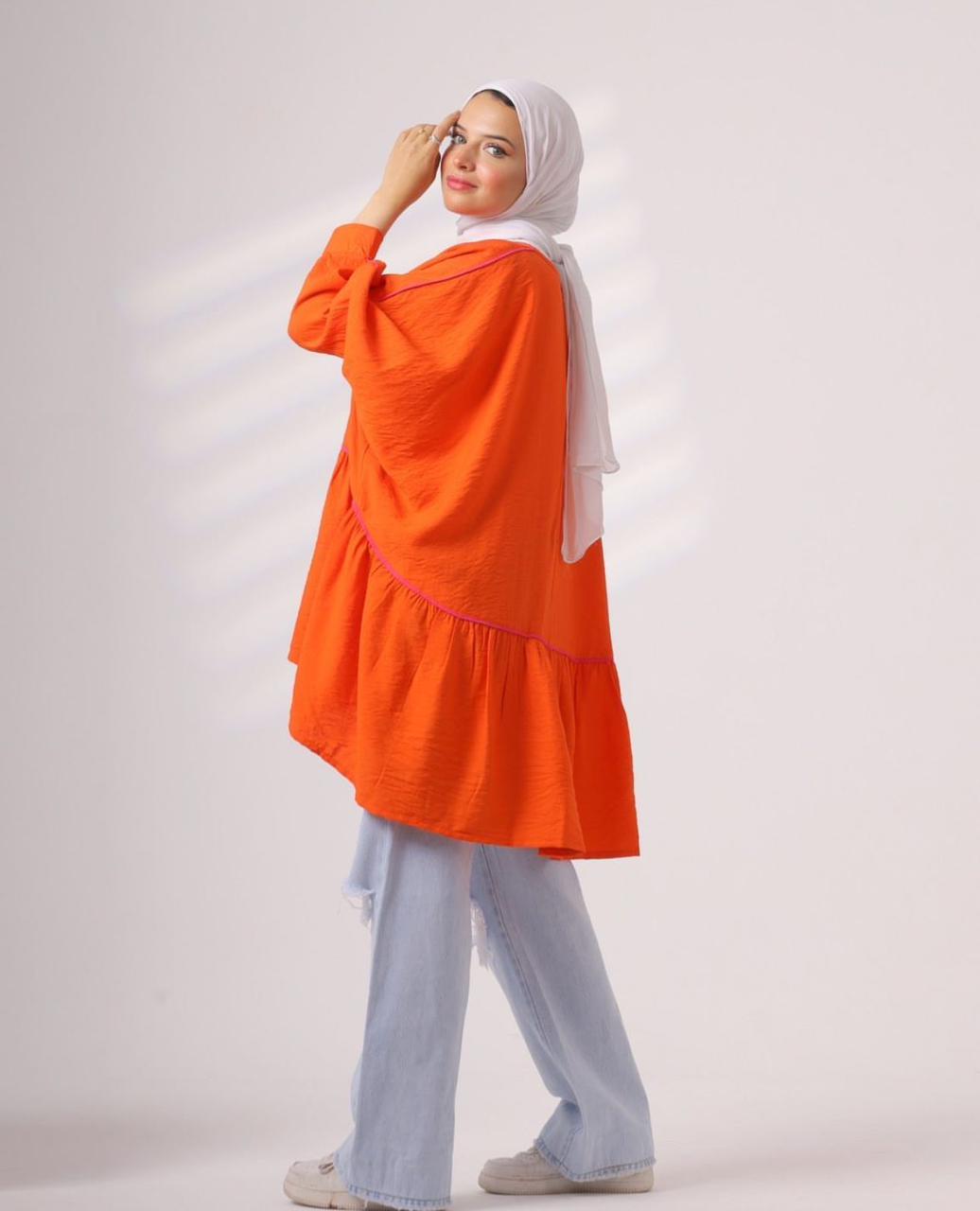 Ruffles linen blouse